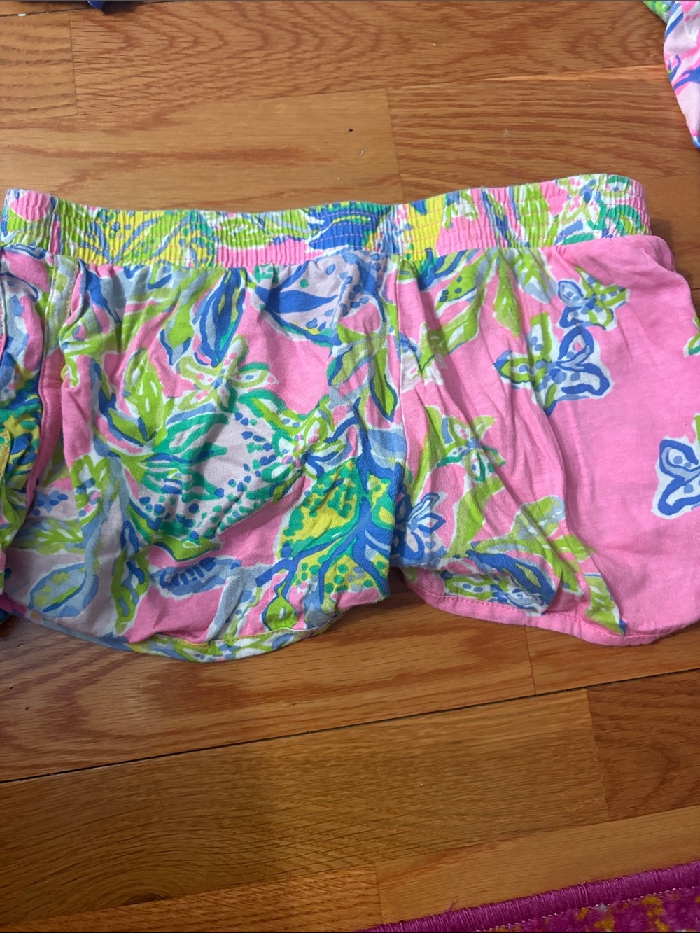 Lilly Pulitzer Pink Floral Print Girls Shorts